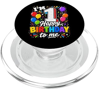 One 1yr 1st Birthday Party Balloons 1 Year Old Boy Gifts PopSockets PopGrip for MagSafe