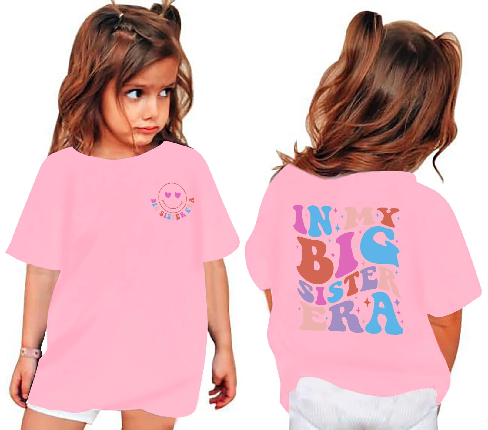Big Sister Shirt 3t 4t 5t 6t 7t Baby Girls In My Big Sister Era T Shirts Tops Outfit