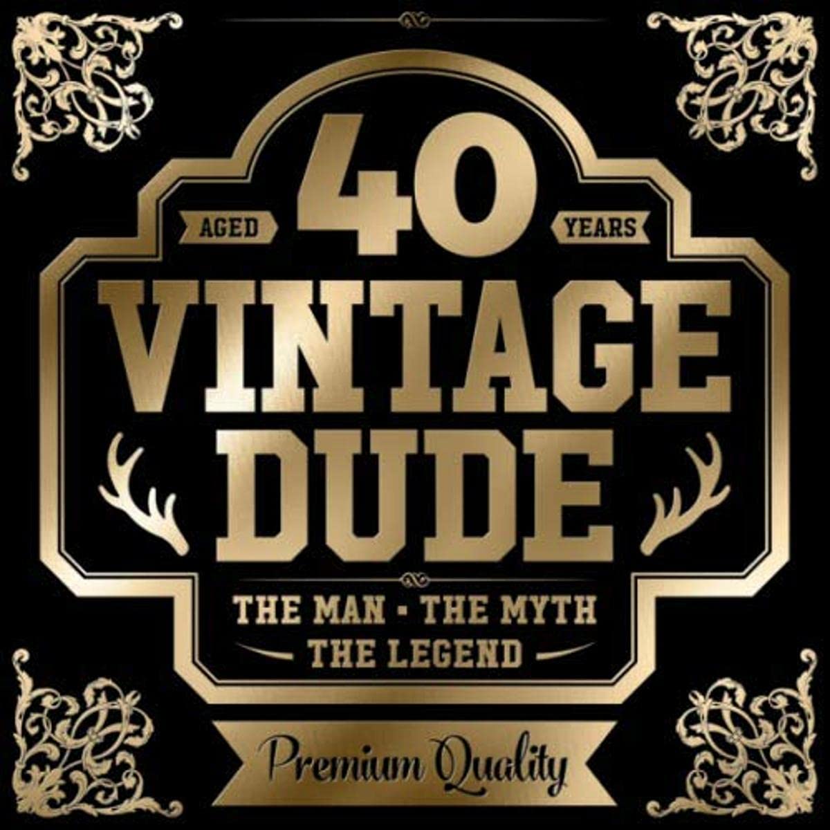 Adventus Guest BooksHappy 40th Birthday Guest Book - Vintage Dude: Keepsake Message Book and Gift Log For Party Celebration and Memories