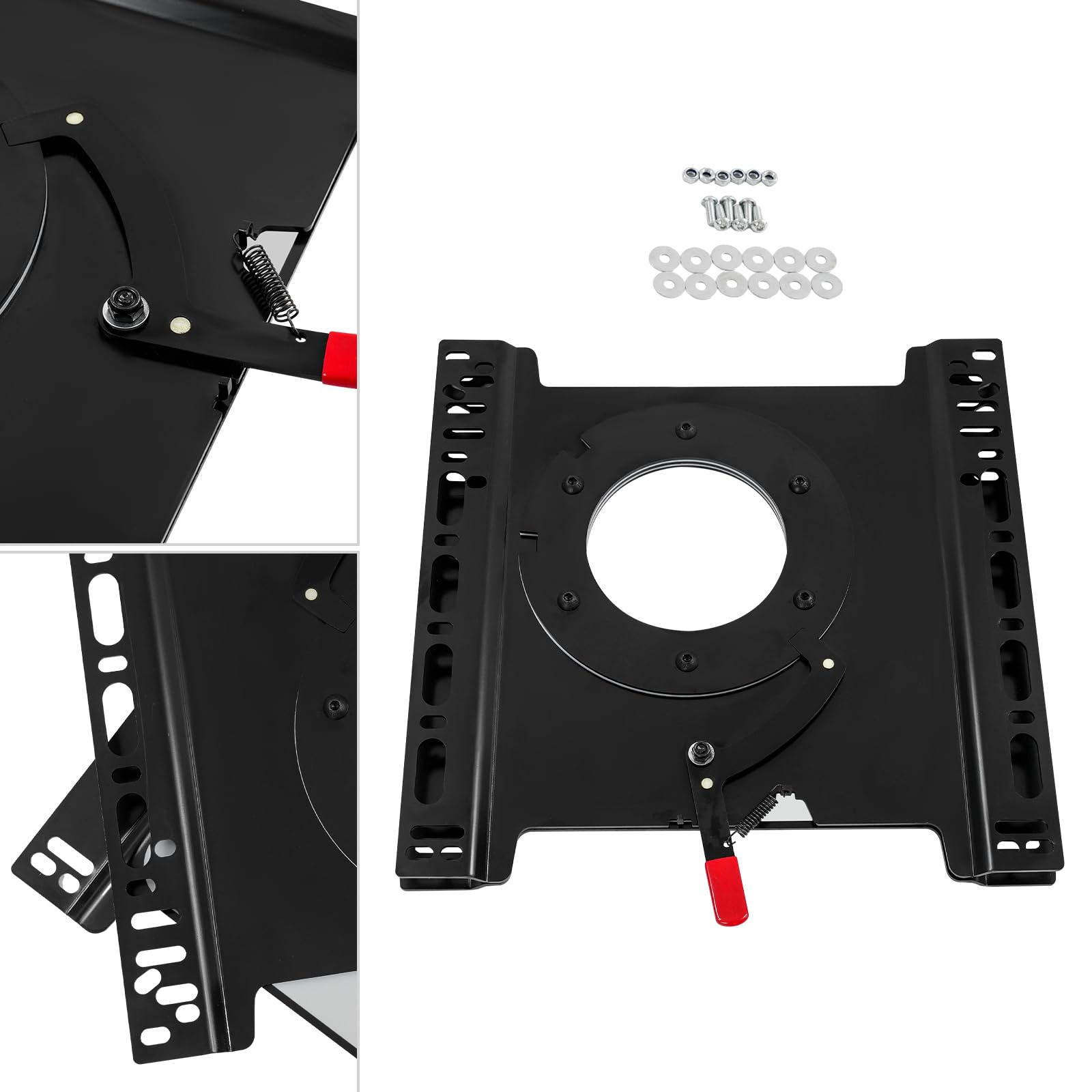 Sitz Drehkonsole 360°, 57×46,5×3 cm Universal Drehbare Sitzbasis, 0°/135°/180°/225° Swivel Drehteller, Wohnmobil Sitzkonsole für Mercedes-Benz-Sprinter 2002~2018 Modelle, T5 T6 (Fahrerseite)
