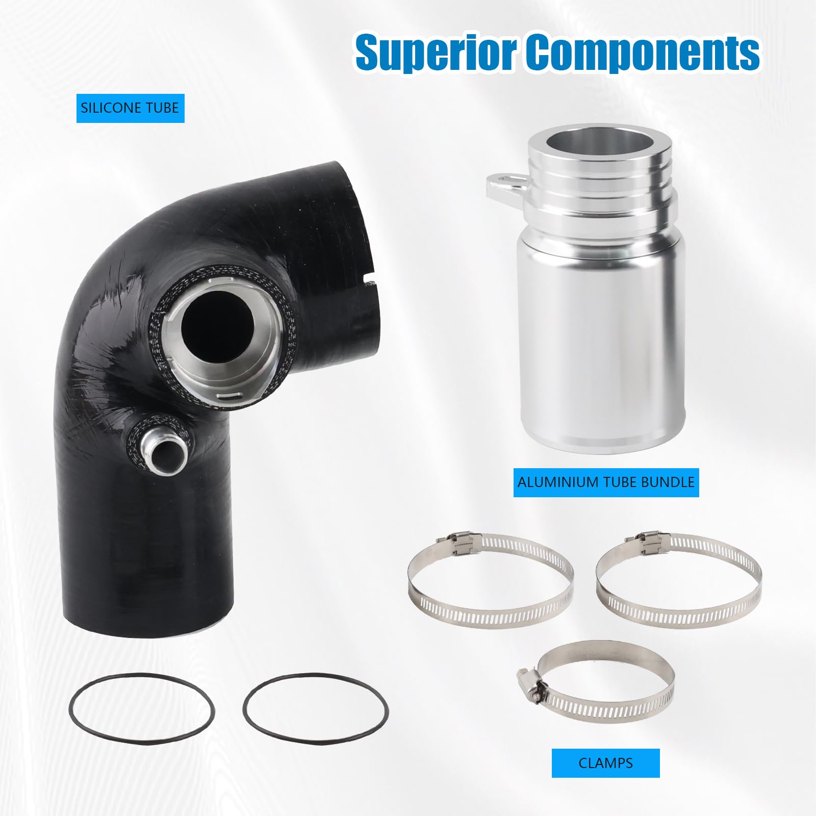 Tubo di ingresso turbo in alluminio silicio, compatibile con BMW N20 / N26 2.0T turbo motore -125i 220i 228i 320i 328i 420i 428i 520i 528i 13717605638