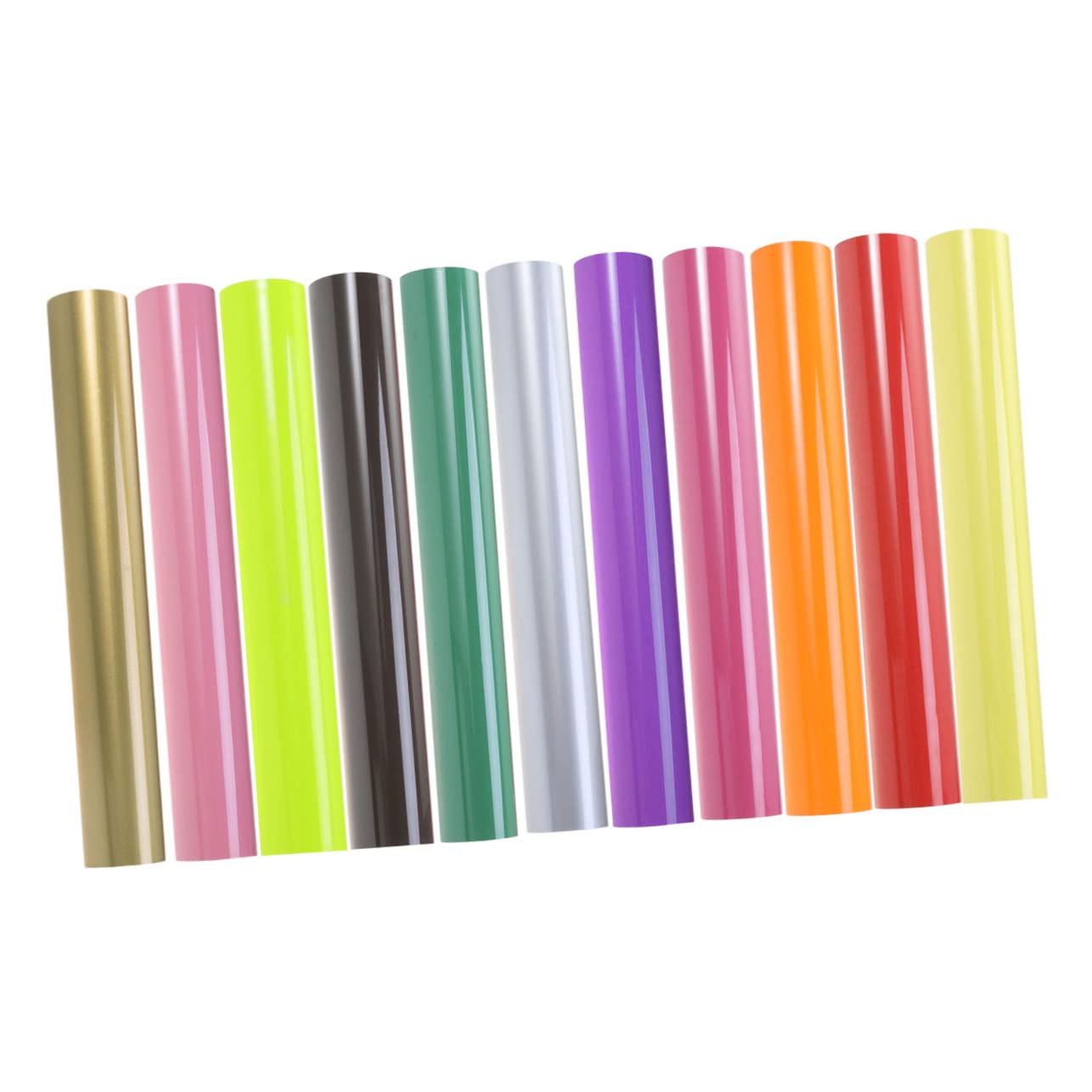 SHINEOFI Lot De 2 Rouleaux De Vinyle PU Brillant pour Transfert Thermique pour T-Shirts Vêtements De Sport Extensible Robuste Facile À Découper Couleur Or