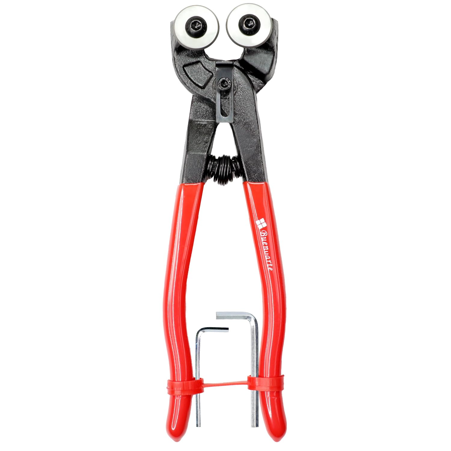 Glass Tile Nippers - Heavy Duty Wheeled Glass Mosaic Nipper & Hd Ceramic Tile Nipper, Tile Cutter Pliers Soft-grip Handle - Shapping Plier, Nipper Cutting Tools (8 Inch Wheeled Glass Mosaic Nipper)