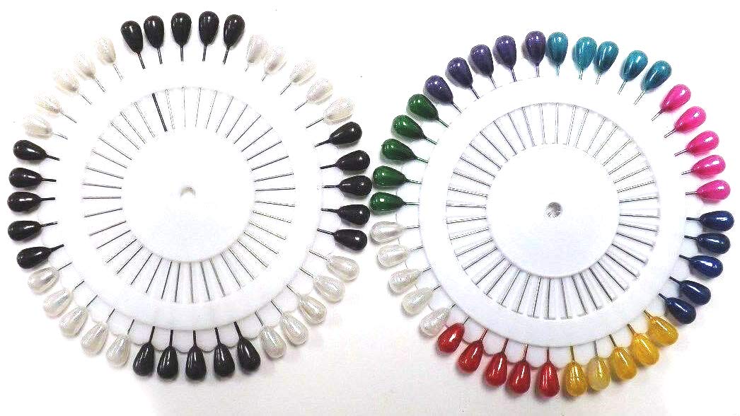Hunky Dory Oval Shape Glossy Black & White | Multicolour Faux Pearl Combo Brooch | Hijab pins for Women (80 Pins) (B08W8KT417) Amazon Price History, Amazon Price Tracker