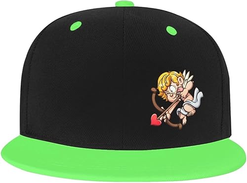 Miniatura 2 de QIZYOQA Valentine's Day Angel Snapback Hats for Men Women Hat Baseball Cap Flat Bill Visor White Hat