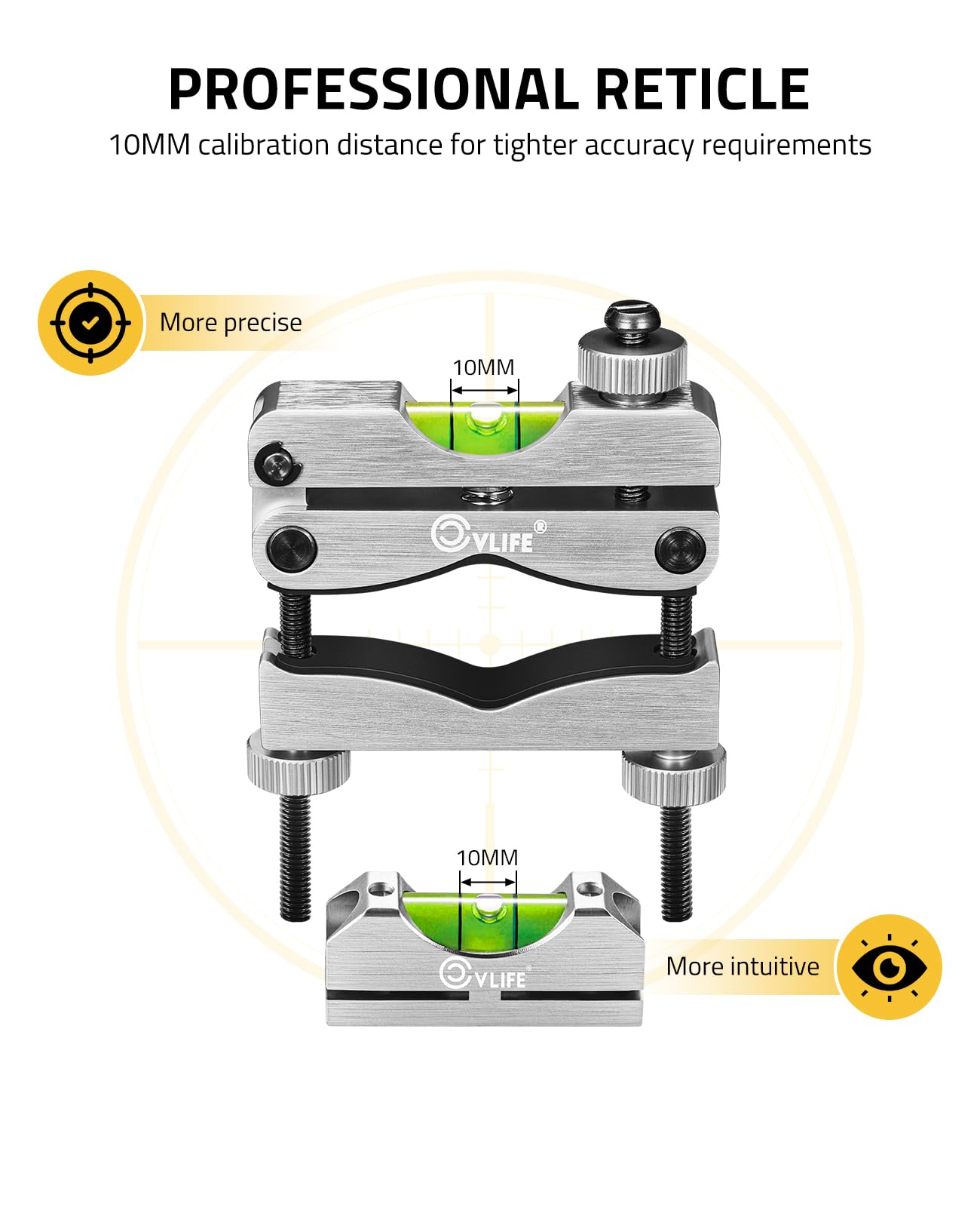 Bubble Level Reticle Leveling System Rifle Scope Crosshair Alignment ...