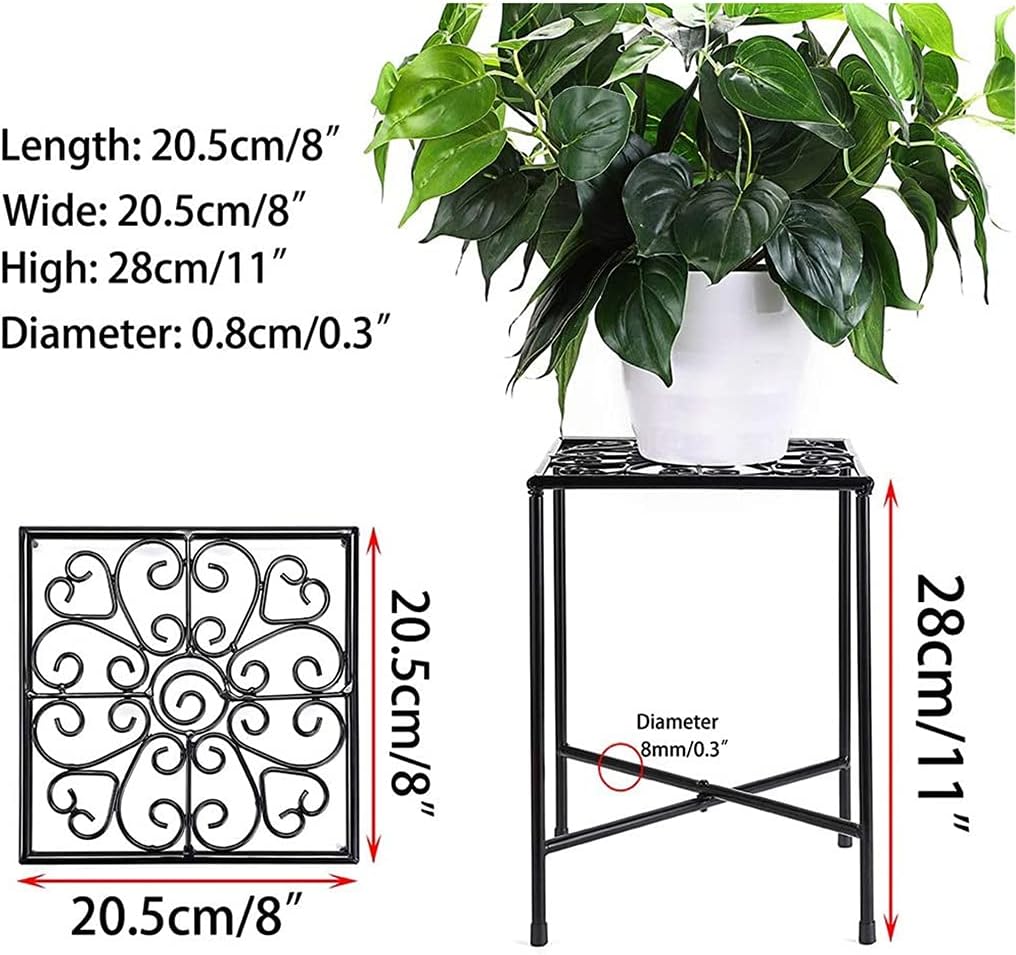 Metal Flower Pot Basket Holder Indoor Outdoor Plant Stand Holders for Balcony Living Room Home Decor