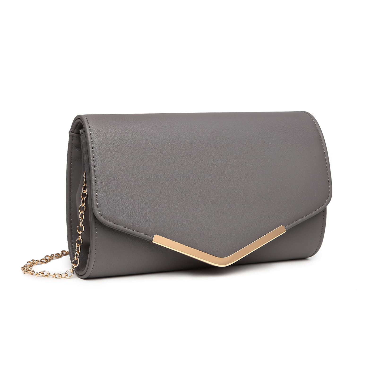 Miss Lulu Women's Clutches - Clutch Bag with Chain - Elegant Evening Bags for Weddings and Evenings