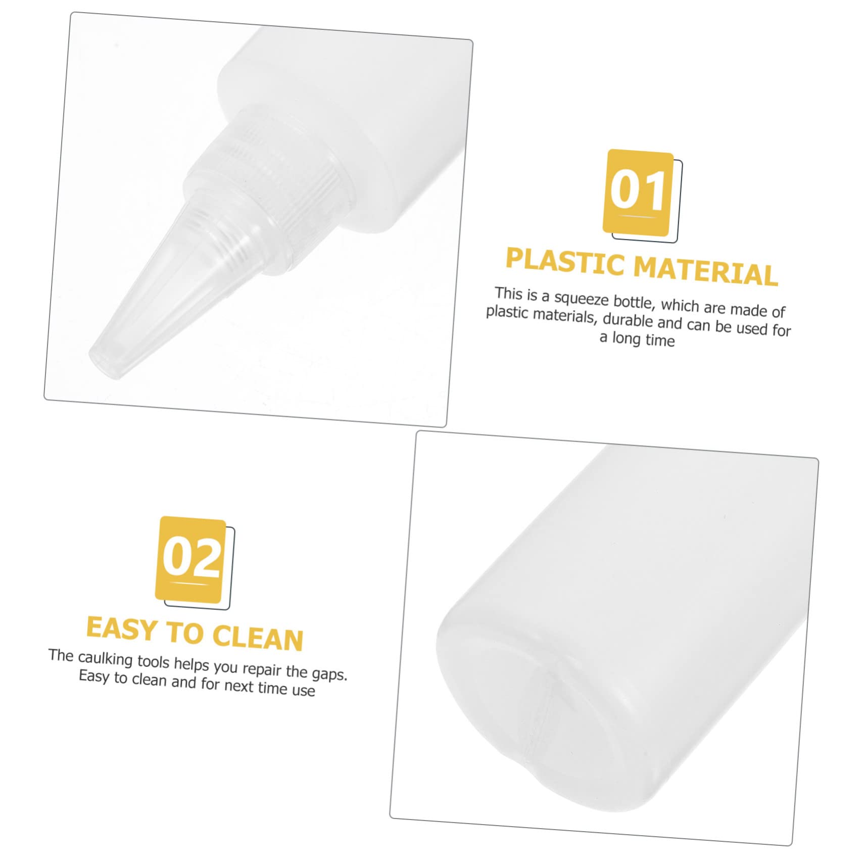 Gadpiparty 100piezas Botellas De Plástico Flexibles Para Pintura Botellas De Precisión Para Dispensar Líquidos y Pigmentos Para Manualidades y Proyectos De Arte