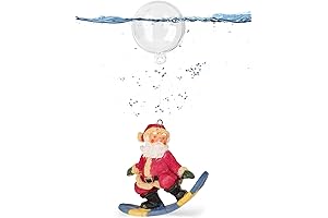 Uniclife Christmas Aquarium Decoration Resin Floating Santa Claus Ornament Fish Tank Decoration...