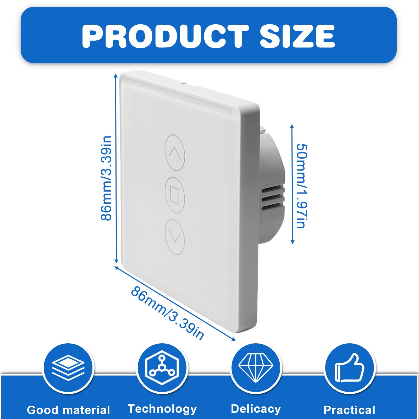 4 interruttori Wi-Fi per tapparelle, interruttore intelligente per tapparelle, interruttore per tapparelle 2.5D, compatibile con Alexa/Yandex/Google Home, timer e controllo vocale, scala neutra