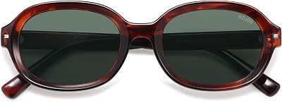 SOJOS Retro Vintage Oval Polarized Sunglasses Womens Mens 80s 90s Trendy Round Sunnies SJ2603