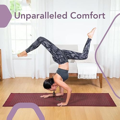 Miniatura 8 de Clever Yoga Toalla para esterilla de yoga caliente, agarre antideslizante para yoga caliente, absorbe el sudor, agarre de silicona de panal, se