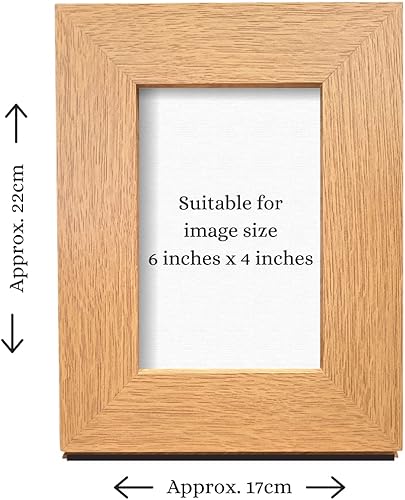Miniatura 3 de UPMSX Second Ave Oak - Marco de fotos para retrato de 6 x 4 pulgadas, regalo para el Día del Padre