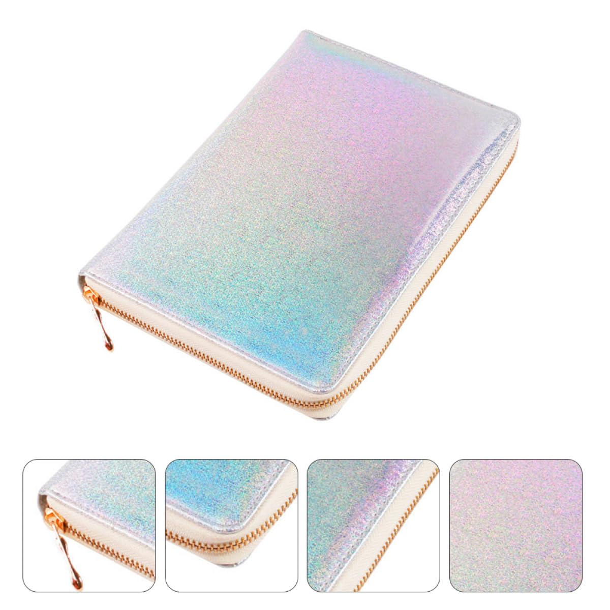 Bolsa para Placas de Estampado de Uñas PU, Cremallera