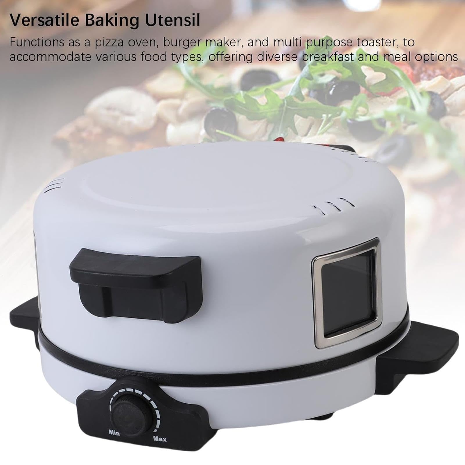Horno Pizza Eléctrico 2000W, Con Luces Indicadoras, Calienta Hasta 440 ℃
