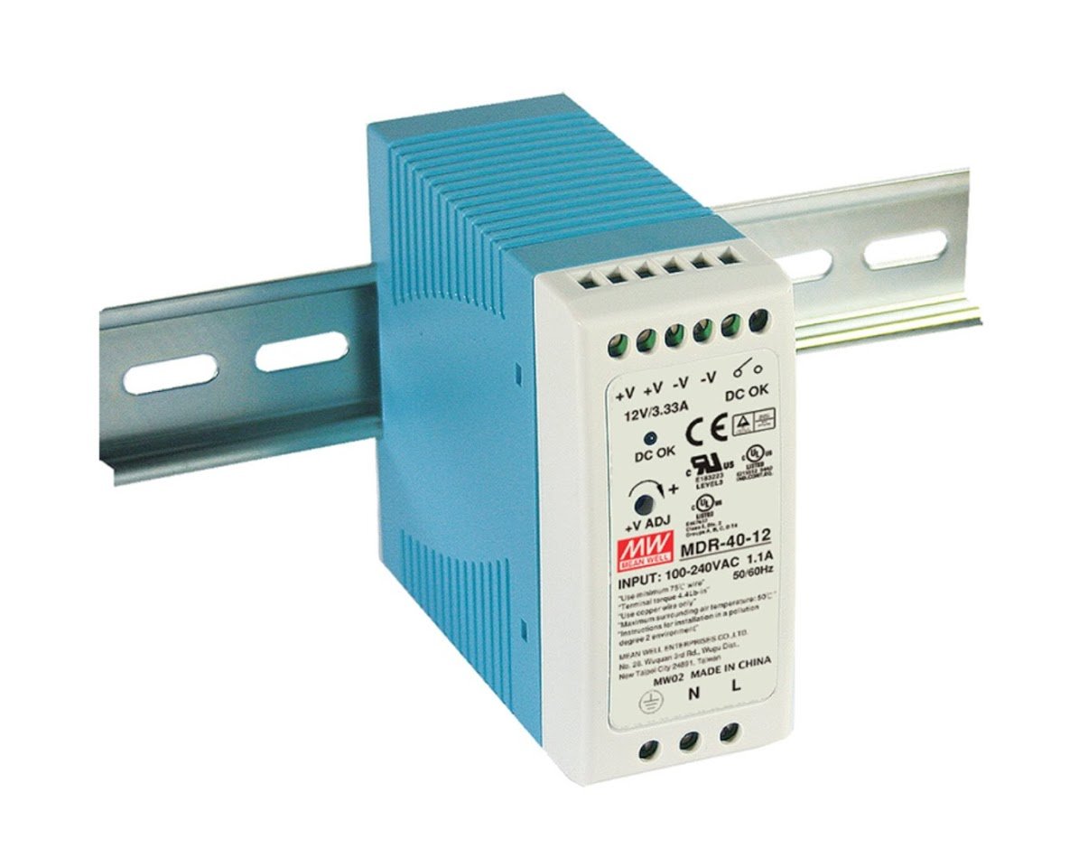 Andrew Energy DIN Rail PS 39.8W 24V 0.83A MDR-40-24 Meanwell AC-DC SMPS MDR-40 Series MEAN WELL Switching Power Supply