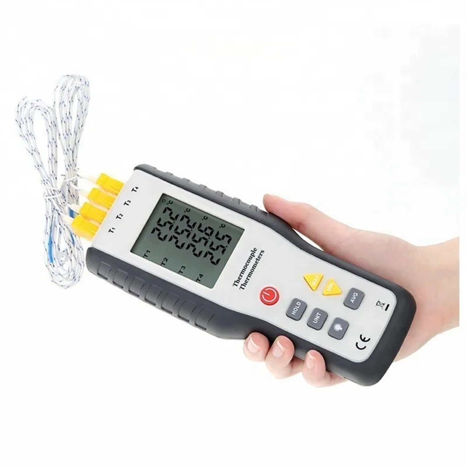HT-9815 Termometro a contatto con termocoppia digitale, misuratore di temperatura, termometro con display LCD, strumento di misurazione C/F