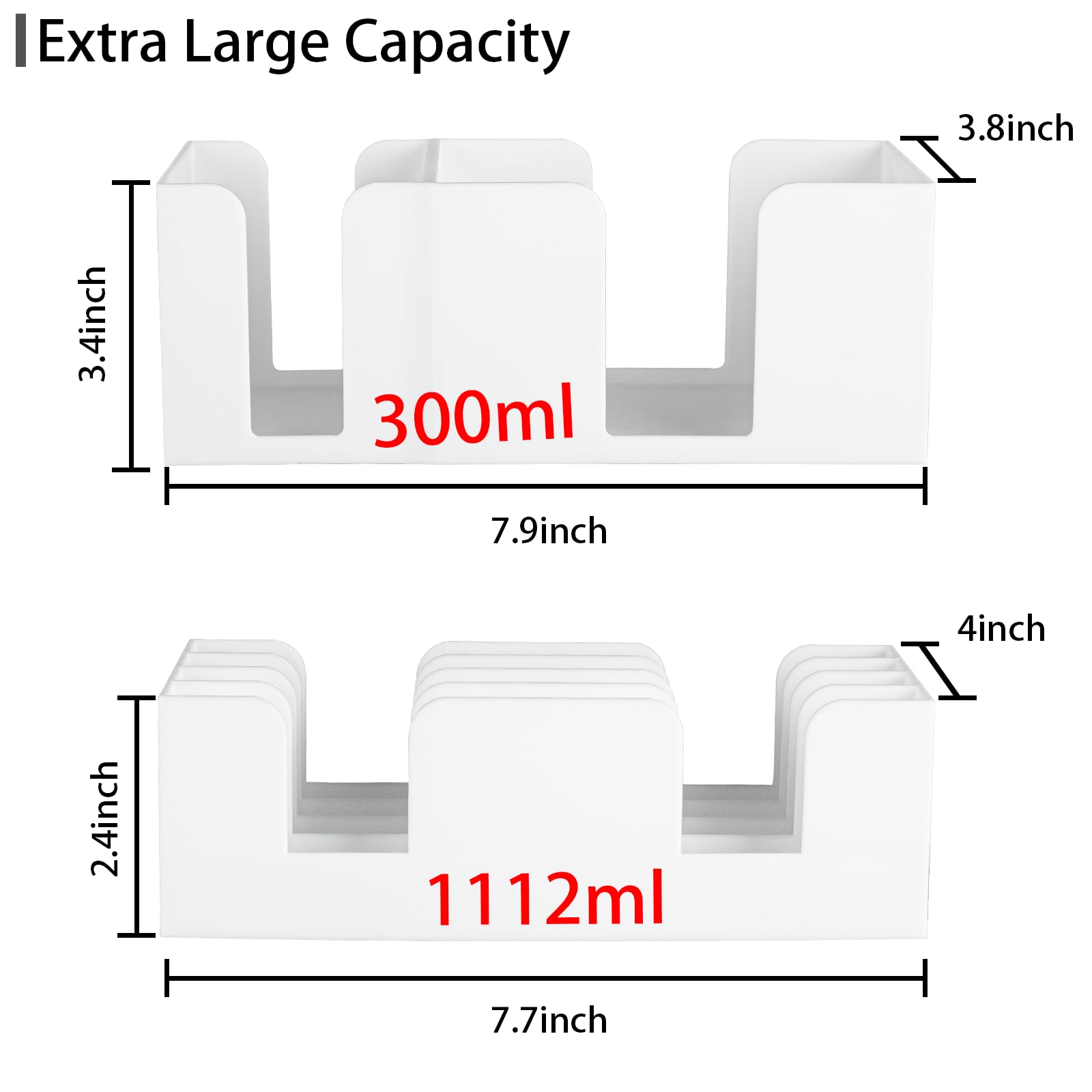 Tapa apilable para contenedores de alimentos Brilliance, estante de almacenamiento para armario de cocina que ahorra espacio (soporte de tapa de 300 ml)