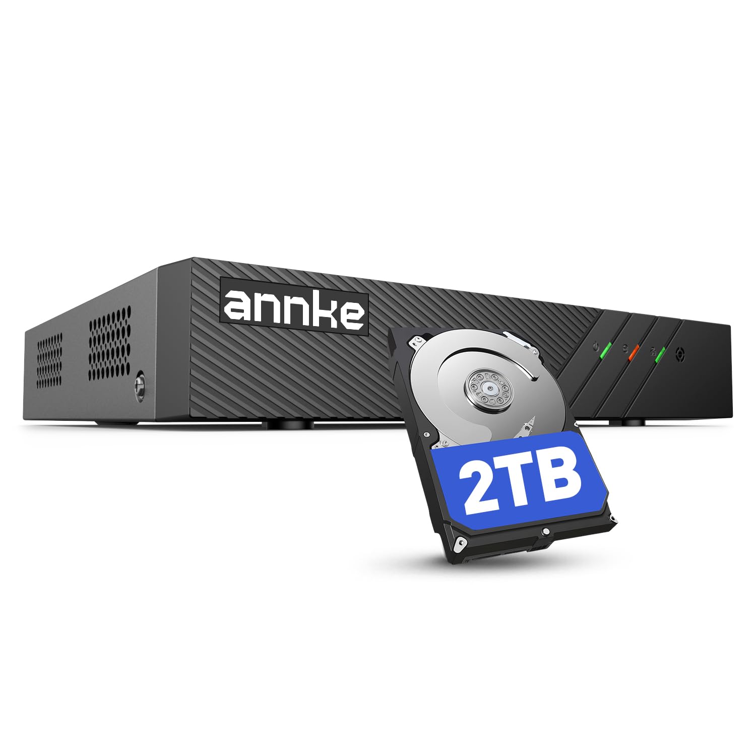 ANNKE 8CH PoE NVR Überwachungssystem Rekorder mit 2TB Festplatte für 24/7 Aufnahme, Innen und Außen Sicherheit, unterstützt 8X 6MP/5MP/1080p/720p HD PoE IP Kameras, H.265+