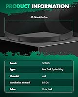 Vista 3 de SCITOO Alerón lateral compatible con Dodge Charger Sedán 2011-2020 negro mate estilo Hellcat para alerón trasero del maletero