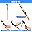 supregear Folding Cane, 5-Level Adjustable Height Walking Stick Lightweight Collapsible Portable Travel Cane with Wrist Strap and T Handle for Elderly Disabled Men Women, Gold