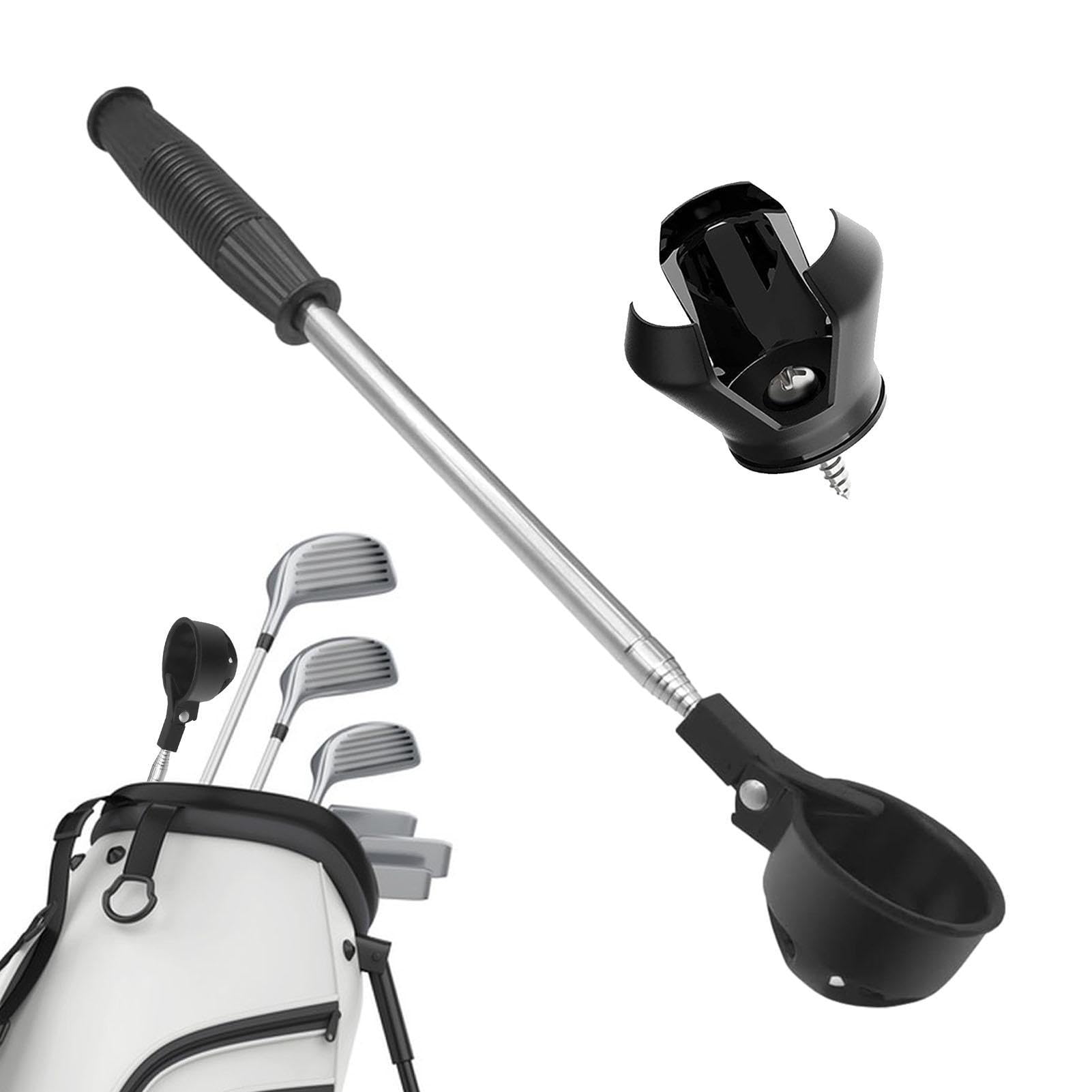 WEITING Ball Retriever Tool Golf | Stainless Steel Putter Ball Retriever,Portable Putter Ball Pick up Tool, Easy Pick up Golf Grabber Tool, Golf Accessories, Golf for Father