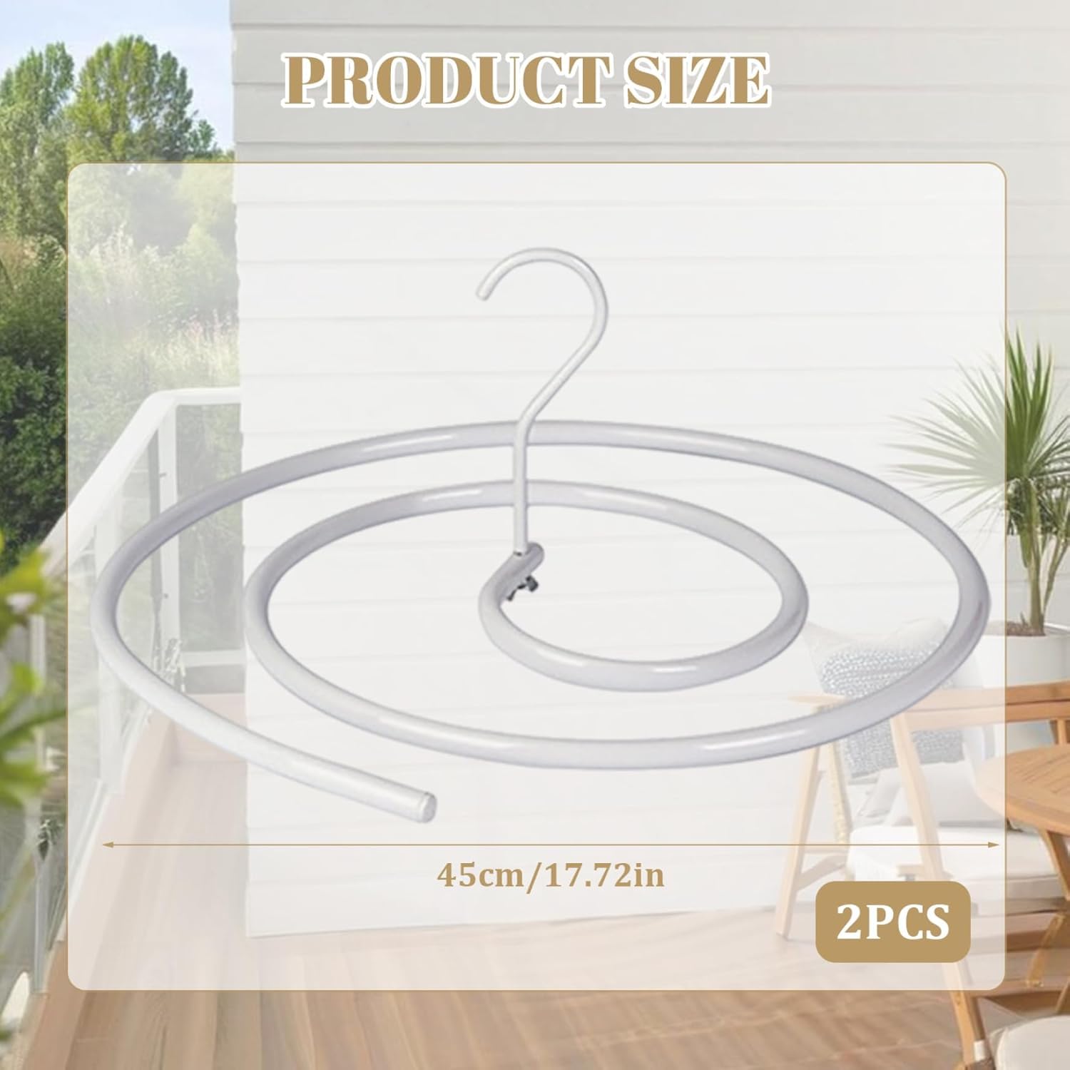2 stendibiancheria a spirale, ganci circolari salvaspazio per lenzuola, staccabili, per lenzuola, coperte, asciugamani