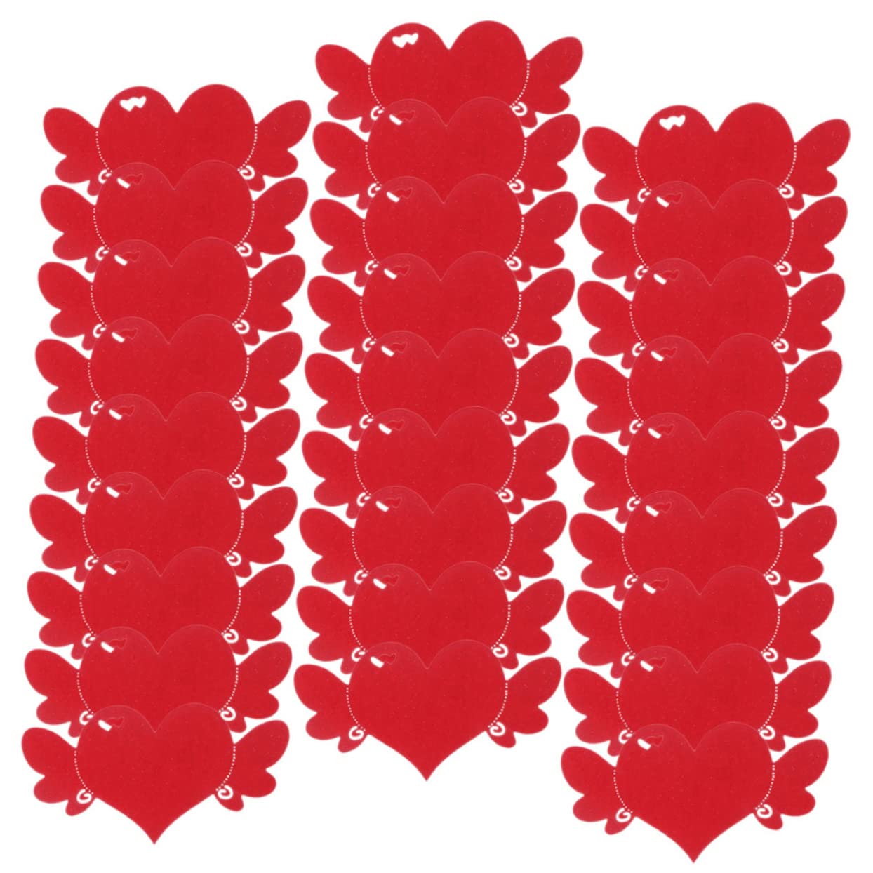 NUOBESTY 300stücke Herzförmige Wunschkarten Multifunktionale Rote Karten Für Hochzeiten Valentinstag Kreative Bastelprojekte Und Persönliche Botschaften