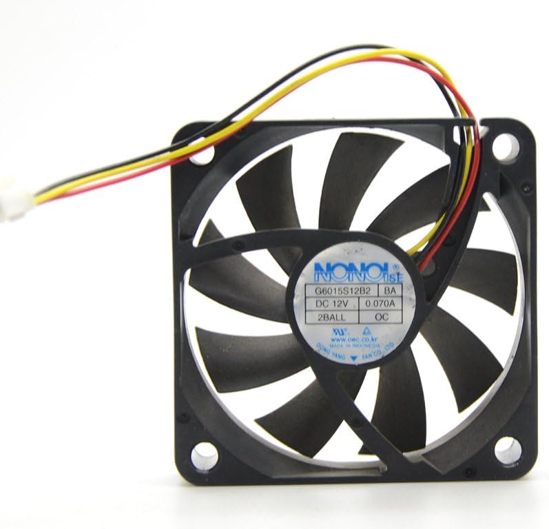 Nonoise G6015S12B2 BA 60mm 6cm Quiet Silent Axial Cooling Fan for Samsung HLT5087 HLT5687 HLT6187 HLT5687SAX/XAA HLT6187SX/XAA, 2.36 Inches, 12V, 0.070A, 2500 RPM, Desktop Compatible