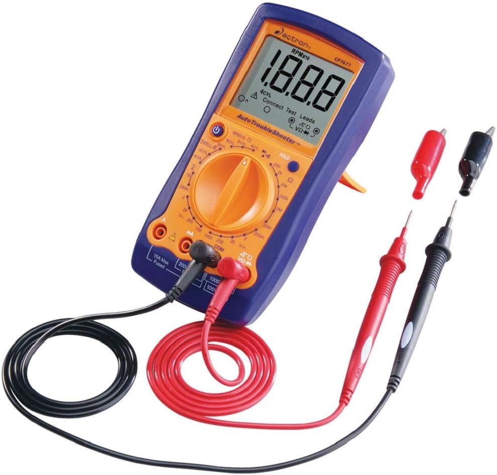 Actron CP7677 AutoTroubleShooter - Digital Multimeter and Engine Analyzer for Automotive Professionals, Orange