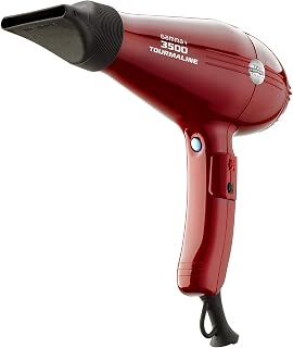 GAMMA+ 3500 Professional Salon Tourmaline Ionic Hair Dryer, 2 Nozzles, 6 Heat/Speed Settings