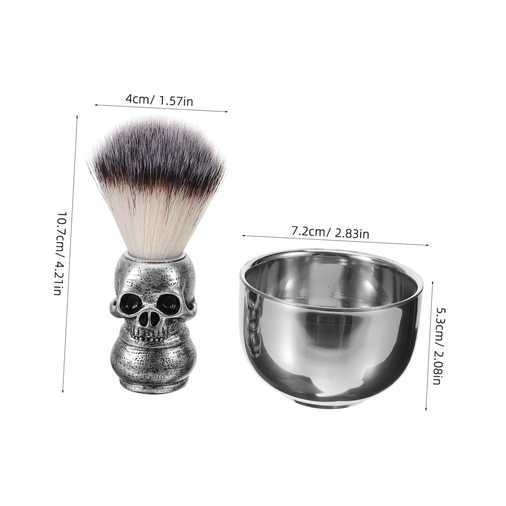 FOMIYES Beard Brush Shaving Bowl Set Men's Shaving Kit Easy to Use Clean for Daily Grooming