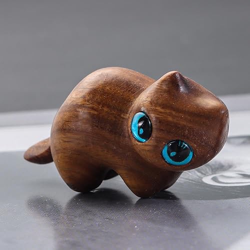 Miniatura 4 de Gato tallado en madera hecho a mano, gatito tallado a mano, estatua de madera, estatua de gato, manualidades, estatuas conmemorativas, escultura de