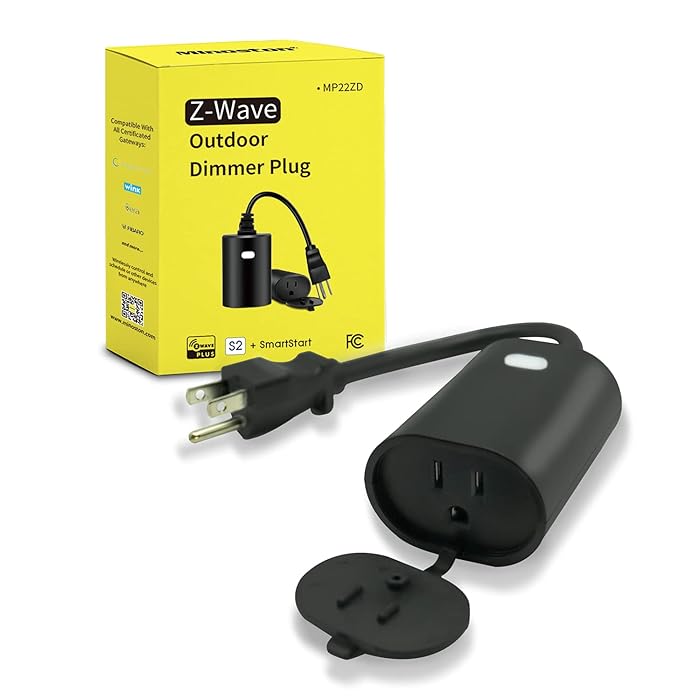 Buy Minoston ZWave Outdoor Dimmer Plug, Outdoor Smart Outlet Switch, Z