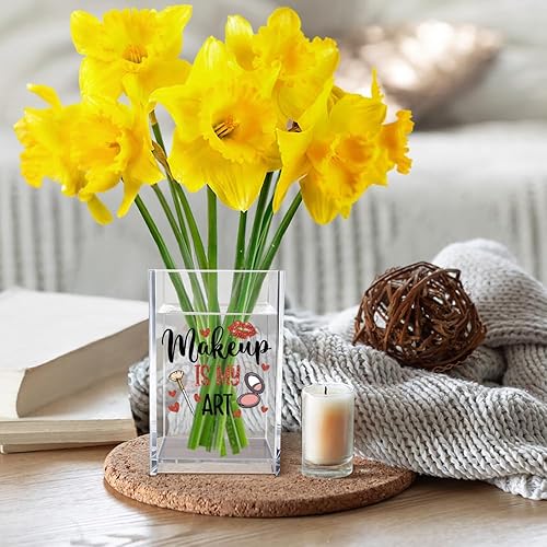 Miniatura 5 de Vgrti Makeup Is My Art - Organizador de brochas de maquillaje acrílicas, organizador de almacenamiento de lápices de maquillaje, regalos de