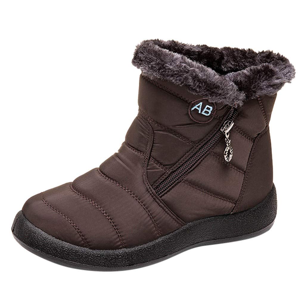 Snow Boots for Women Winter Warm Plush Lined Waterproof Non Slip Ankle Boots Orthopedic Sneakers Outdoor Slip On