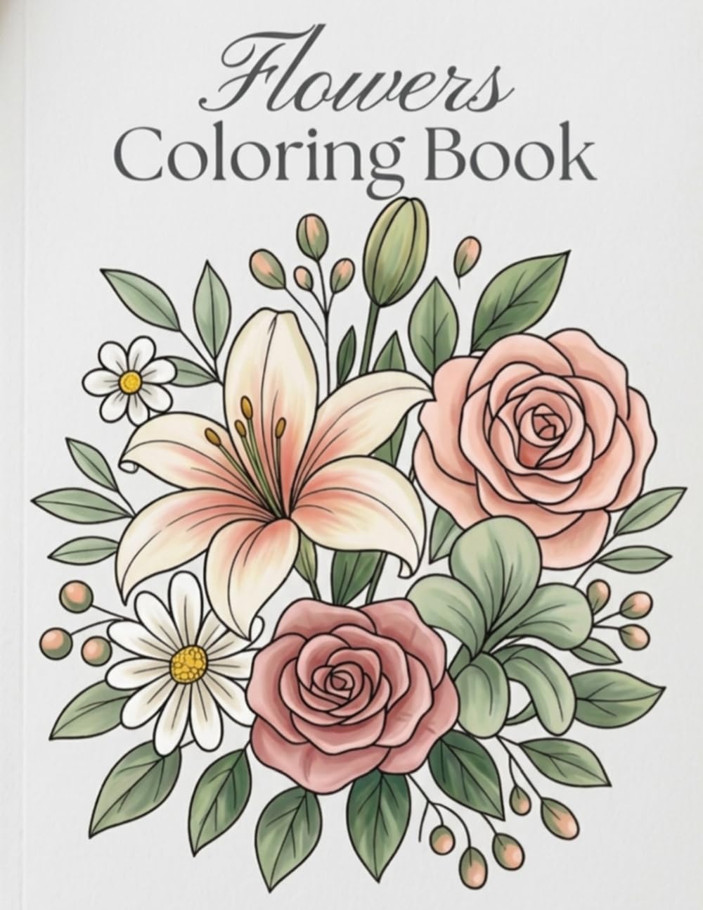 Flowers Coloring Book: A Floral Coloring Journey for Kids, Teens, and Adults | Beautiful Botanical Patterns for Mindfulness, Stress Relief, and Creative Relaxation