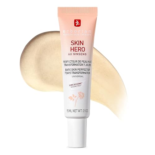 Miniatura 1 de Erborian Skin Hero con ginseng blanco, corrector facial e imprimación de maquillaje, hidratante facial no tintado, suaviza e ilumina la piel,