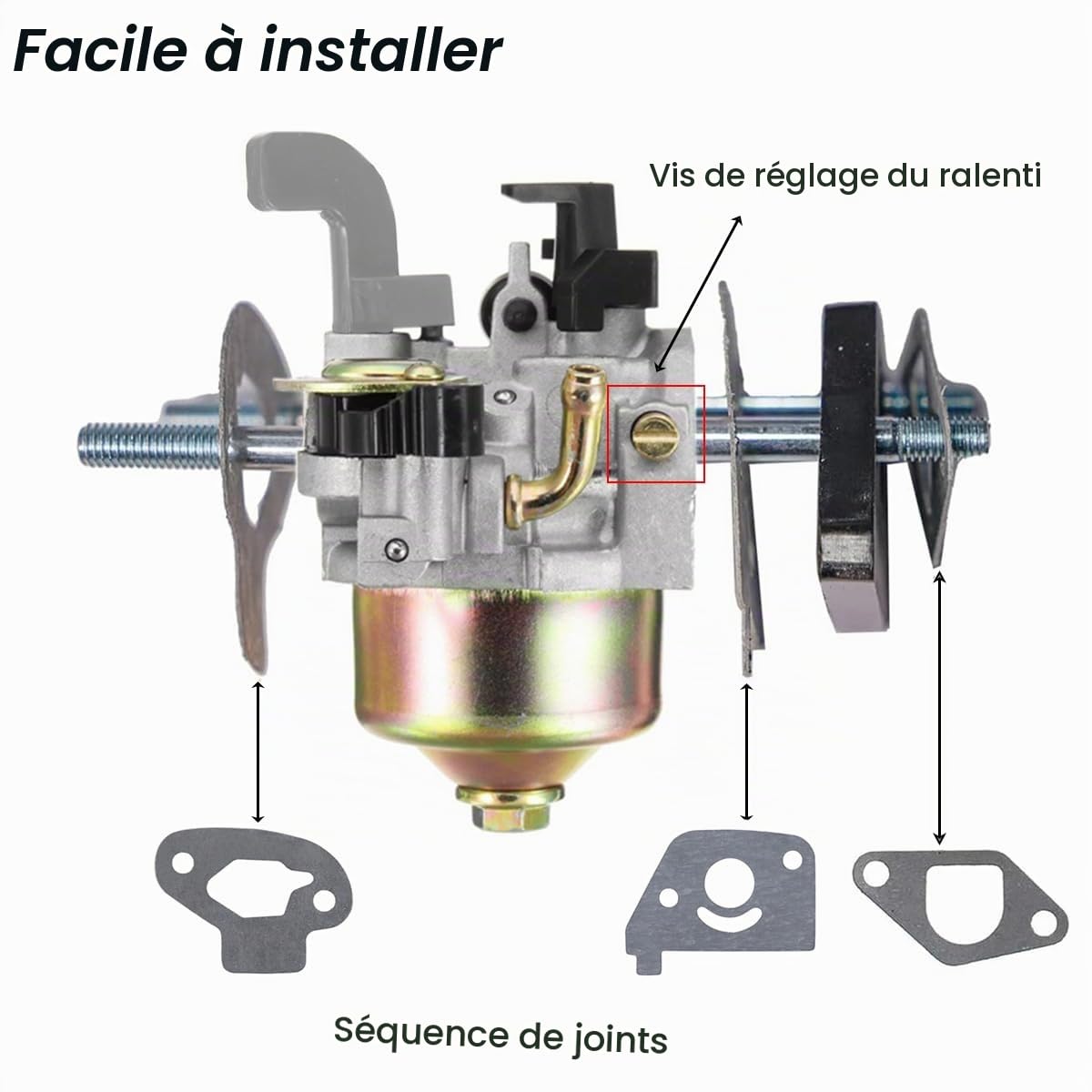 ZAMDOE Carburateur pour Honda 152F GXH50 GX100 G100U MBX10 G100 G150 154F 156F 2.2HP-3hp Mélangeur Belle Loncin Carb Moteur 16100-Z0D-003 16100 Z0D 013 16100-ZM7-803 1 6100-ZM7-V31 16100-Z4E-003