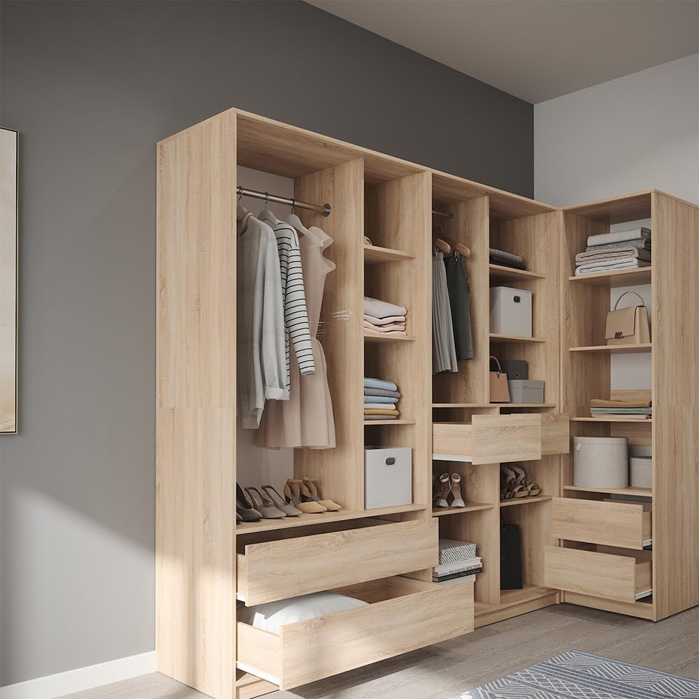 Vicco Kleiderschrank Elmo, Sonoma, 50 x 200 cm
