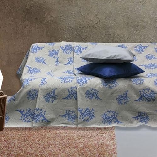 Generico FORTE - Gran Foulard per Divano Telo Copridivano 100% Cotone (180x260) Telo Copritutto Cotone Perfetta come Coperta Copriletto Singolo Estivo Leggero, Fantasie Originali e Tessuto Fresco