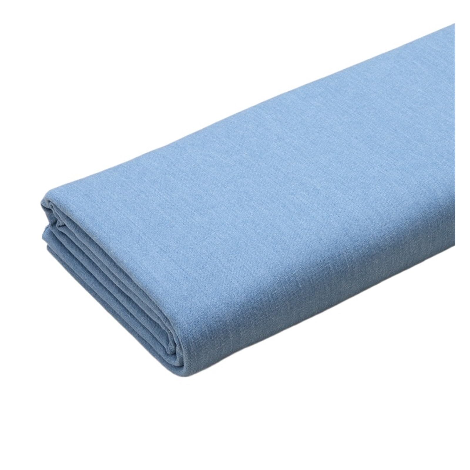 Tissu en denim imprimé bleu clair mi-épais en coton souple 100cm x 145cm pour loisirs créatifs