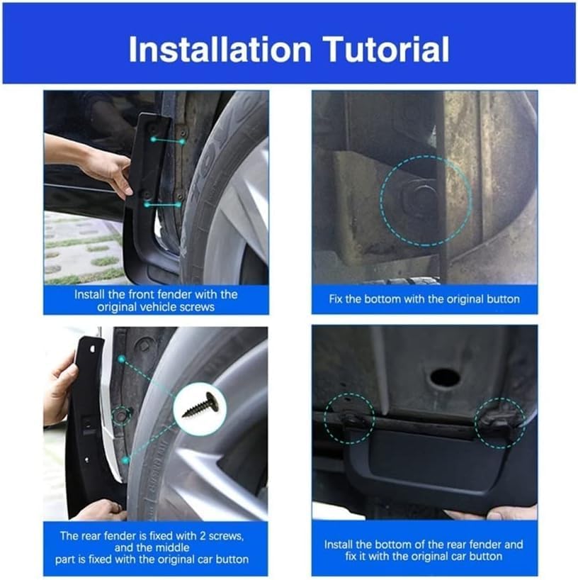 Car Mud Flaps Guard Splash Set Car Accessories Splash Guard Fender Mudguard Compatible with Mercedes Benz GLA H247 2020 2021 2022