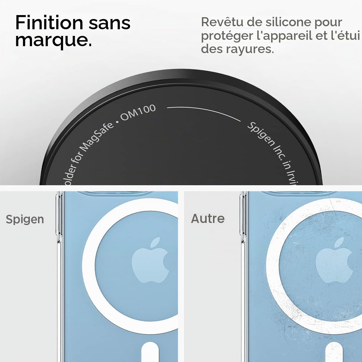 Spigen O-Mag Anneau MagSafe, 360° Rotation, Poignées Téléphone Magnétique Compatible avec iPhone 17 17e 16 15 14 13 Pro Max et Coque MagSafe/Pixelsnap pour Samsung S26 S25 Ultra, Pixel 10 10a - Carbon
