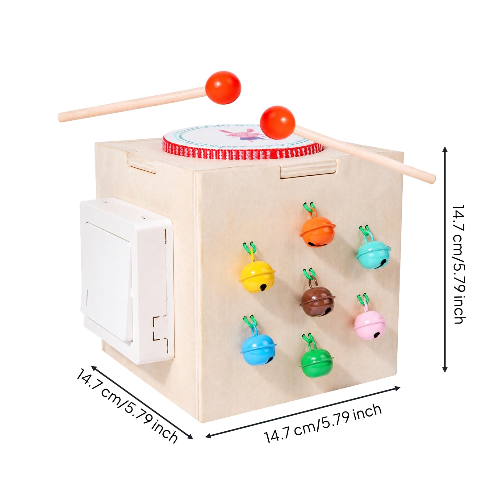 Amagogo Musik-Aktivitätsbox multifunktional Musik-Aktivitätswürfel aus fördt Feinmotorik Child-Cented Musikinstrumente Set