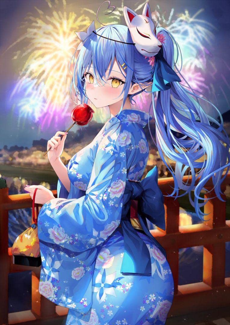 Amazon.co.jp: ホロ ライブ 浴衣雪花ラミィ B2タペストリー : おもちゃ