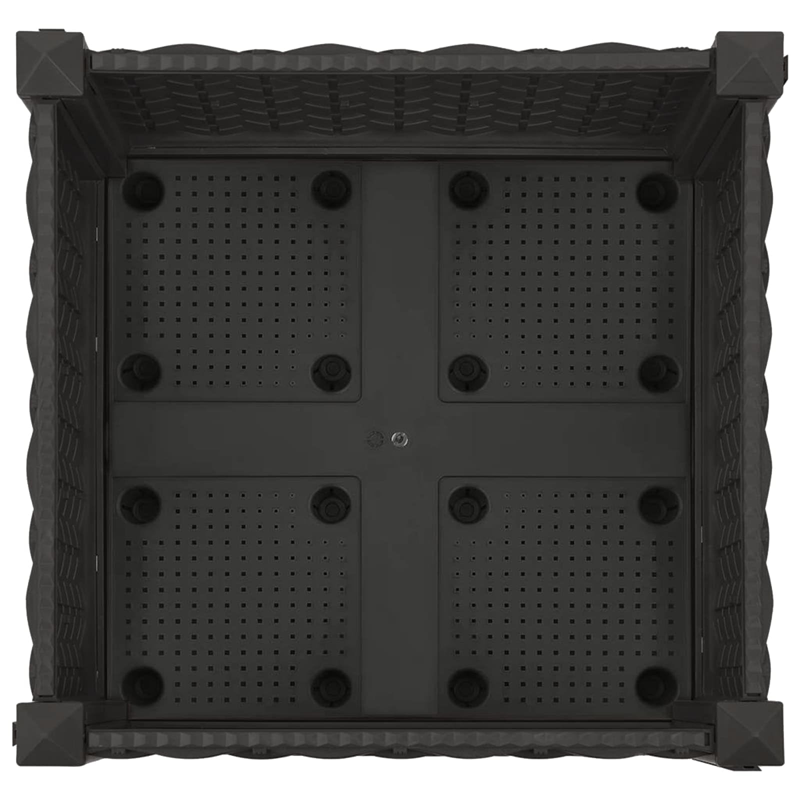 Hothingwell Ogrodnik z kółkami czarny 40x40x29 cm PP | Polipropylen, Przestronne wnętrze, Wymagany montaż, Do ogrodu Balcony Patio