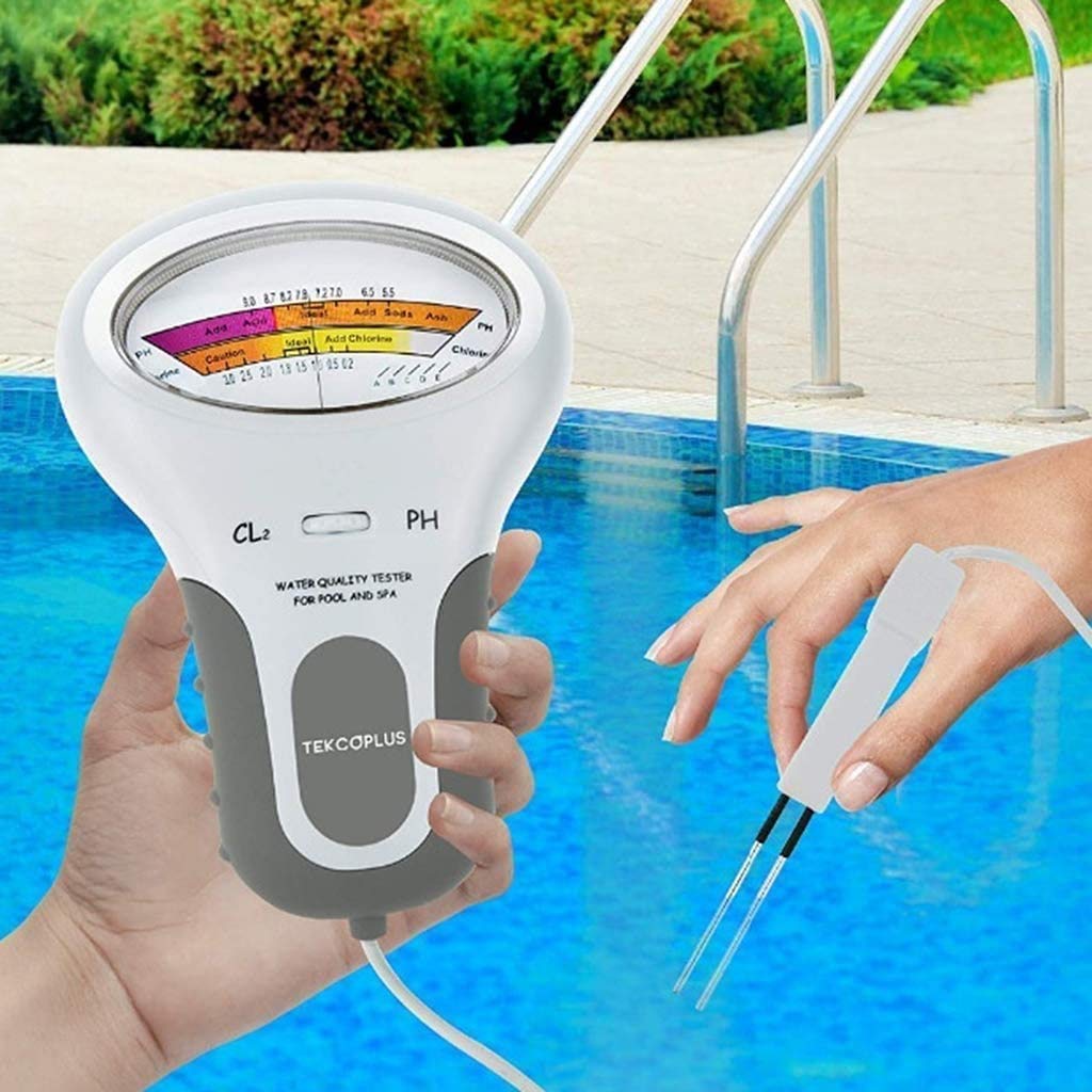 RJJ Tester di qualità dell'Acqua, Monitor Digitale Portatile, Kit di Prova del Cloro dell'analisi del misuratore del Tester dell'Acqua del PH
