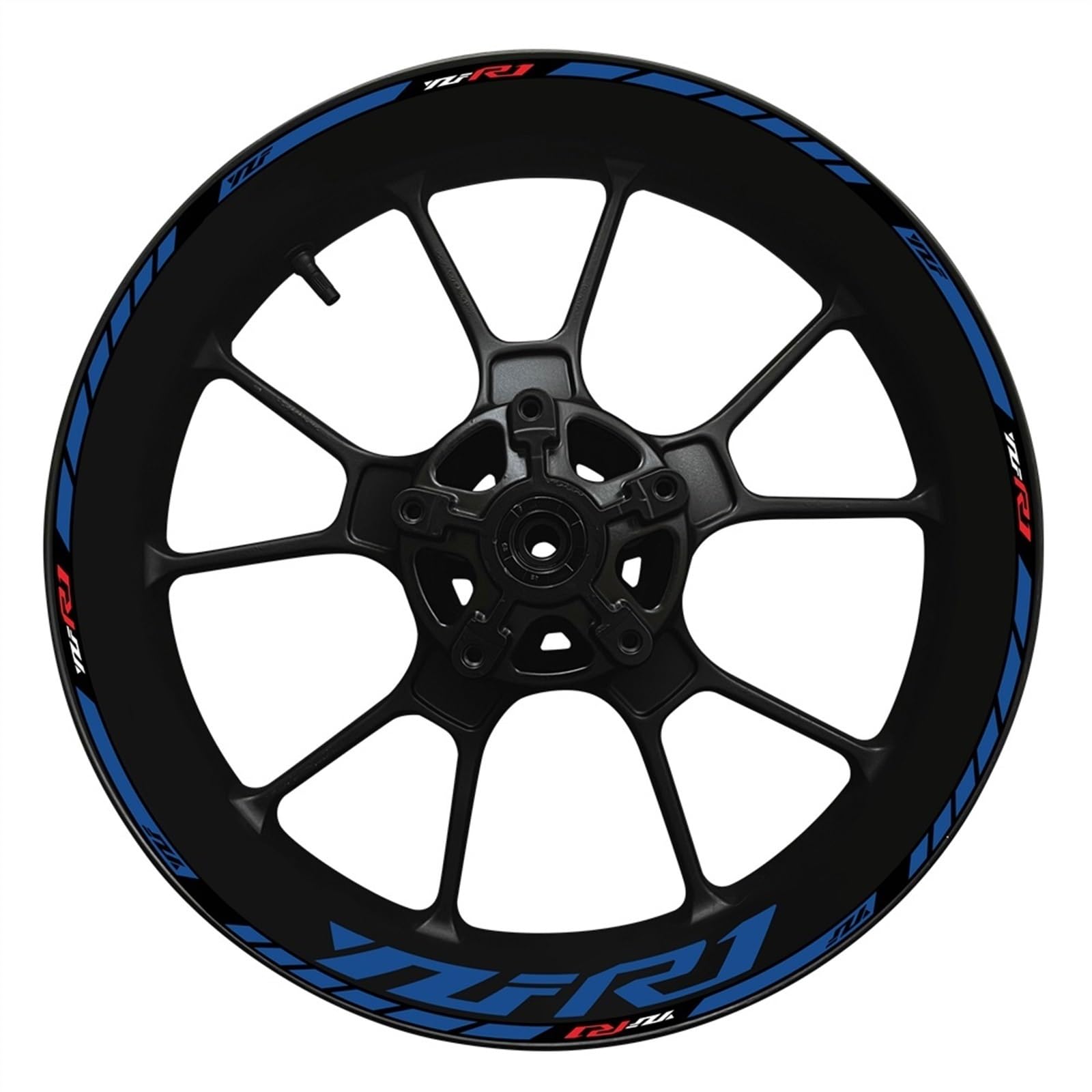Motorcycle Wheel Hub YZF R1 Decal Decoration Set Rim Modification Reflective Sticker for Yamaha YZFR1 2022 Decorative(Color28)